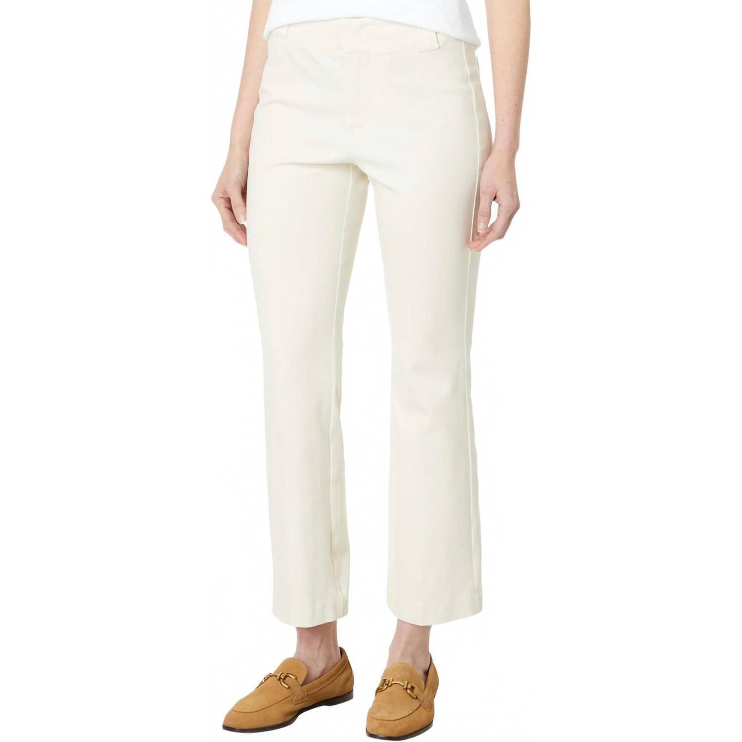 New Nic + Zoe Women's Demi Boot Ankle Plaza Pants In Classic Cream
